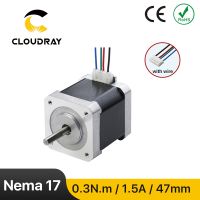 ●◈ Cloudray Nema 17 Stepper Motor 2Phase 0.3N.m 1.5A 47mm length with 4-lead Cable for 3D Printer CNC XYZ Motor