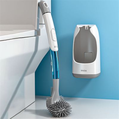 Silicone Toilet Brush No Dead Corners Household Wash Toilet Cleaning Soft Bristle Artifact Creative Bathroom Accessories