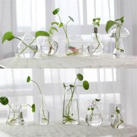 Hand Made Glass Vase Terrarium Transparent Hydroponic Flower Vase Fish Tank Aquarium Container Flower Planter Pots Home Decor