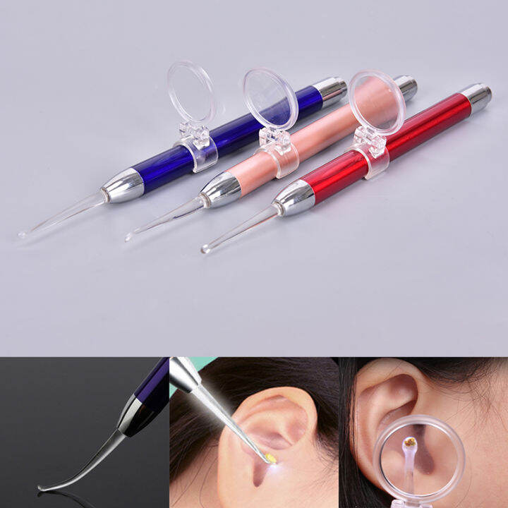 belle-ear-wax-ถอดเครื่องมือไฟฉาย-earwax-remover-หู-curette-ช้อนกับแว่นขยาย