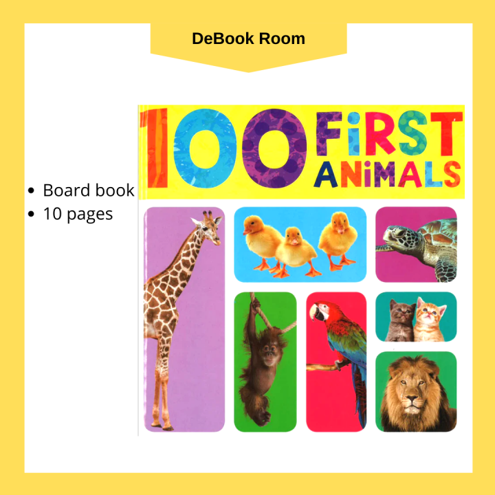 Baby Board Book 100 First Animals Lazada