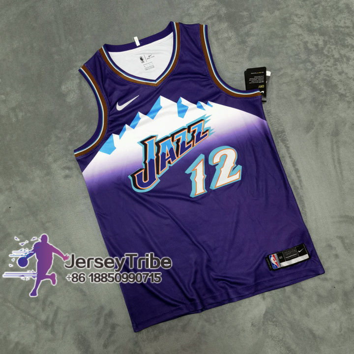 21/22 Top Quality Original NBA Jersey On Sale Utah Jazz 12 John Stockton  Hardwood Classics Retro Jerseys For Men Basketball Heat-Pressed Swingman  Customize Dri-Fit Purple