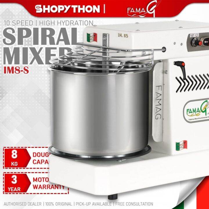 FAMAG 10Speed Spiral Mixer IM8S High Hydration Arctic White (11L