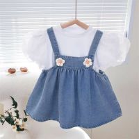 CUI YI SHOP summer dress 2023 new style childrens princess baby denim suspender