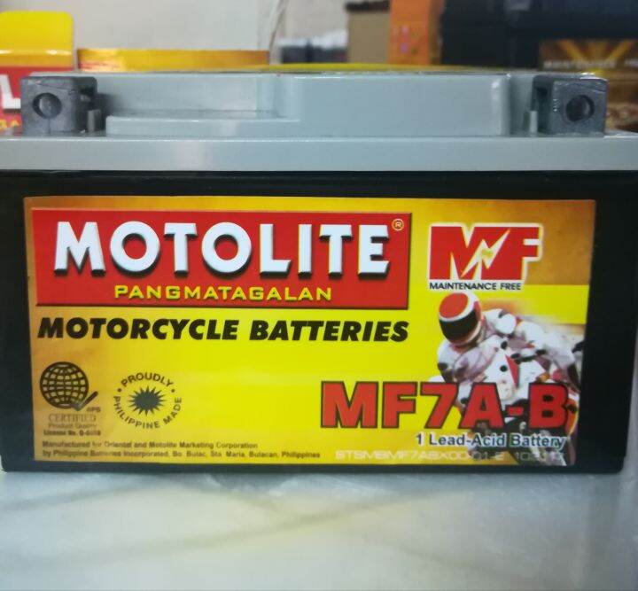 Motolite Motorcycle Battery Vrla Maintenance Free Mf7a B Lazada Ph 8115