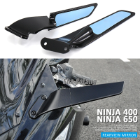 กระจกกระจกมองหลังหมุนได้สำหรับ Kawasaki Ninja 400 650 650 400 Winglet กระจกมองข้างรถมอเตอร์ไซค์ Ninja650 Ninja400