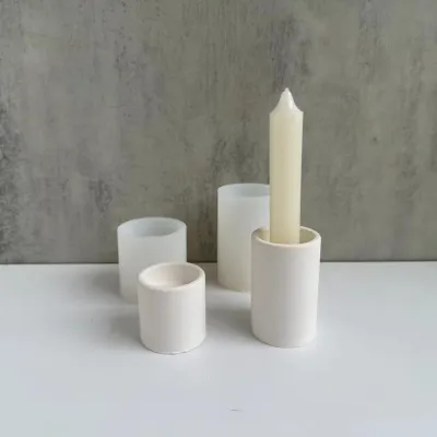 Plaster Molds For Cylindrical Candle Holders Clay Mold Making For Candle Holders DIY Clay Molds Silicone Molds For Aromatherapy Candle Holders Long Strip Candle Holder Molds