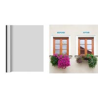 Privacy Window FilmOne Way Silver Reflective Adhesive Window Film Anti UV Heat Control Sun Blocker For Glass Window