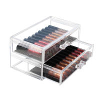 Transparent Drawers Makeup Organizer Lipstick Holder Dust-Proof Cosmetic Storage Box Desk Organizer Storage