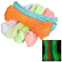 Dia 4MM 550 LBS 7 Strand Luminous Reflection Umbrella Rope 50FT 100FT for Survival Parachute Cord Climbing เชือกตั้งแคมป์เดินป่า-ZOK STORE