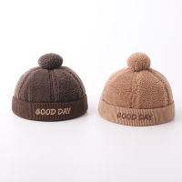 Doitbest Boy Kids Docker Cap Brimless Hat Winter Girl Beanie Hats Good Day P Letters Corduroy Child Landlord Sailor Melon Caps