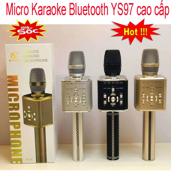 Micro YS-97 Mic Karaoke Bluetooth Tích Hợp Live Stream Sound Card 3 In 1 Cao