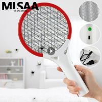 Electric Mosquito Racket Pest Killer Rechargeable Electric Fly Swatter Fryer Flies Cordless Bug Zapper Insects Racket Kills Home