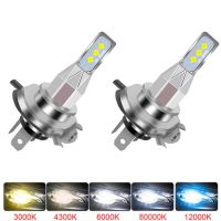 【CW】 2Pcs H7 H4 H11 H6 Car Headlight Bulb Beam 24V 12V 80W Fog 4300K 6000K Headlampt 30000LM