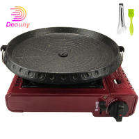 DEOUNY 3 Shape 32cm Korean Maifan Stone Grill Pan Non-stick Portable Household Outdoor BBQ Plate eless Aluminum Tray Hot New