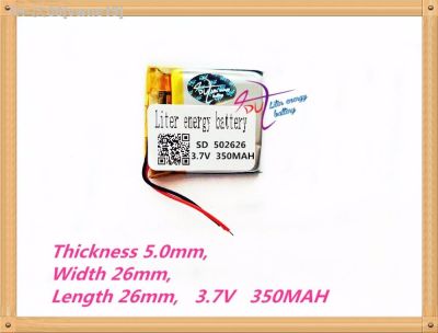 502626 3.7V 350MAH lithium-ion polymer battery MP3 MP4 GPS quality goods quality of CE FCC ROHS certification authority 502525 [ Hot sell ] vwne19