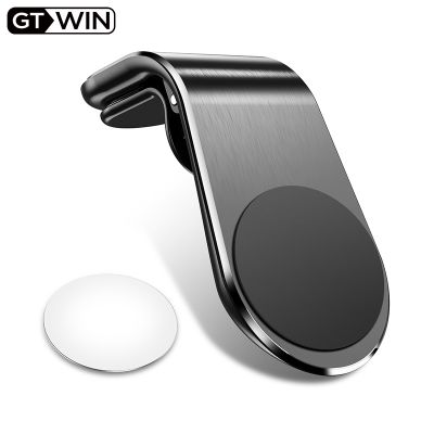 GTWIN Holder Ponsel Magnet Mobil Logam Mini Ventilasi Udara Clip Mount Magnet Mobile Stand untuk Ponsel Pintar iPhone Samsung Xiaomi Dalam Mobil