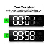 13Inch Display LED Digital Wall Clock Remote Control Table Alarm Clock Date Week Timer Automatic Dimmer Clock