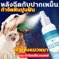 แนะนำโดยสัตวแพทย์ Natural น้ำยาดับกลิ่นปากแมว น้ำยาดับกลิ่นปากสุนัข หลังฉีดกับปากเหม็น กำจัดหินปูนฟัน สัตว์เลี้ยง กลิ่นปาก 100ml สเปรย์ฆ่าเชื้อแบคทีเรีย ดับกลิ่นปากหมา น้ำยาดับกลิ่นปากสุนัข สเปรย์ดับกลิ่นปากสุนัข ของใช้แมว cat oral care