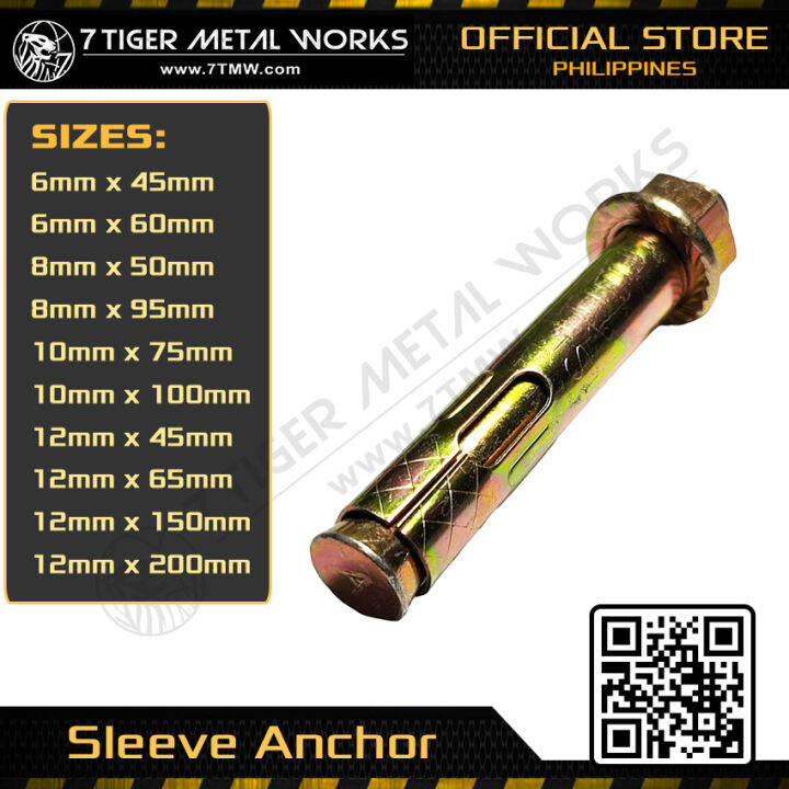 Sleeve Anchor 6mm to 12mm / Expansion Bolt/ Concrete Anchor/ Mechanical