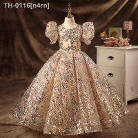 ☄✚ n4rn JICUSYAN-Princess Girls Pompour Vestido para Piano Anfitriã das Crianças Flores Casamento Superior Jogar