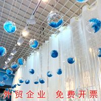 New Years Day shopping mall jewelry store ceiling pendant shop decoration acrylic plastic Christmas ball transparent round ball