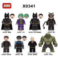 Compatible with LEGO Minifigures Super British Batman The Clown Catwoman Afu Butler Childrens Assembled Building Blocks Toy Bag