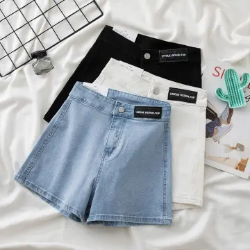 Denim Shorts for Women High Waist Solid Summer 2021 New Korean