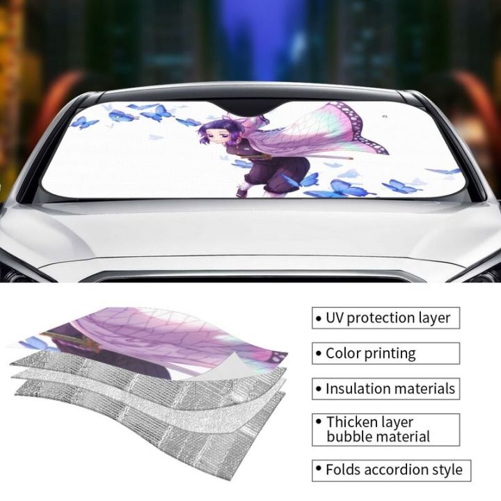 ghost-slayer-anime-car-sunshade-cartoon-animation-car-sunscreen-uv-protection-auto-parts-decorative-sunshade