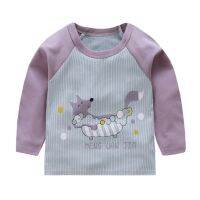 Spring Baby Boys Girls Cotton Cartoon Long Sleeve T-Shirt For 0-6 yr