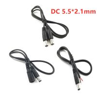 DC 5.5x2.1mm Male to Male / Male to Female Plug Connector Barrel Jack Power Supply Adapter DC Power Extension Cable For Router Electrical Connectors