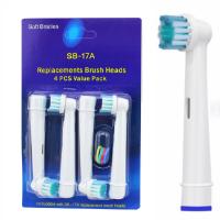 【YF】❡  4pcs/set Electric Toothbrush Replaceable Heads Oral B Nozzles Soft Dupont Bristle SB-17A