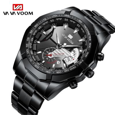 2023 New Mens Sports Watches Fashion Stainless Steel Luxury Luminous Waterproof Calendar Quartz Mens Watches Relogio Masculino