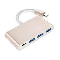 【✔In stock】 bukan2581584811414 แท่นวางมือถือ Usb C Type-C 4 In 1 To Usb3.0 Pd Charge สำหรับตักฮับชาร์จไฟฟ้าสำหรับ Macbook และ Chromebook Dell Hp Lenovo Asus