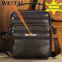 WESTAL Bag Men Leather Black Over The Shoulder Bags Designer Messenger Crossbody Bags for Men for Camera &amp; ipad Handbag Man 7457