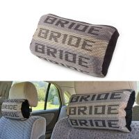 JDM Style BRIDE Soft Car Pillow Seat Support Decor Headrest Backrest Seat Cushion Universal Car Neck Pillows BAG043