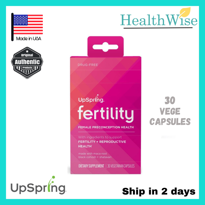 Usa Upspring Fertility 30 Vege Capsules With Maca Root Black