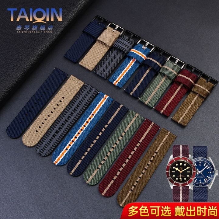 braided-nylon-watch-strap-male-suitable-for-armani-tudor-omega-seamaster-300-canvas-strap-20-22mm