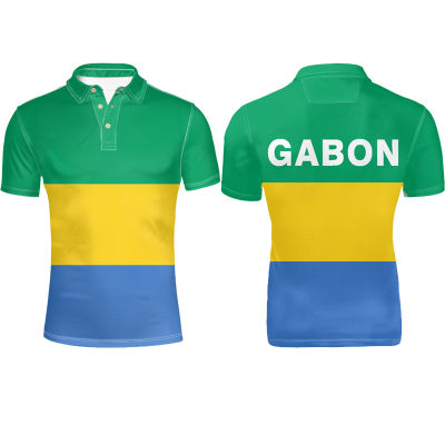 GABON youth free custom name number gab Polo shirt college flag ga french country gabonese gabonaise print photo clothes