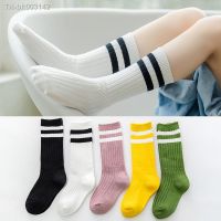 ☁ 1-12 Yrs Kids Boys Toddlers Girls Socks Knee High Long Soft Cotton Baby Socks Stripe Child Socks School Sports Sock Four Seasons