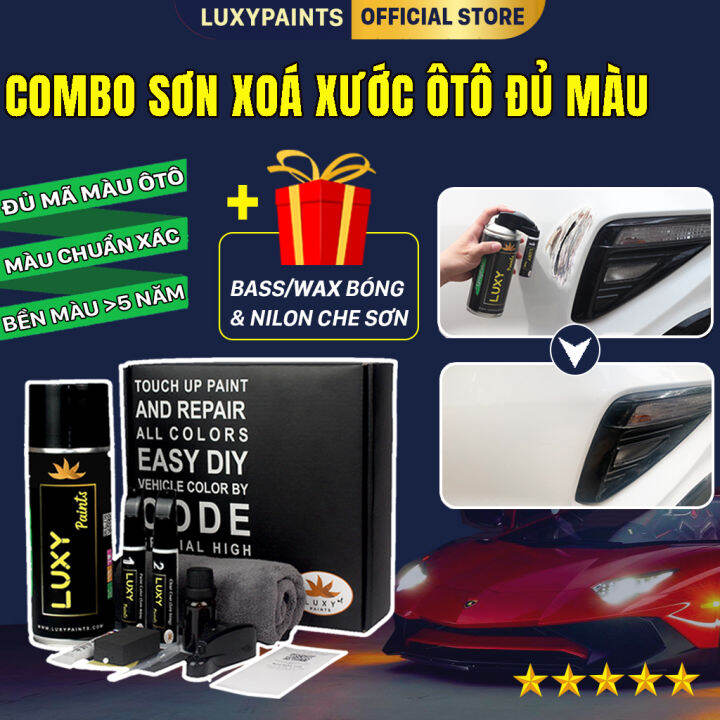 Sơn Xóa Vết Xước Xe Ô Tô Cao Cấp Luxypaints Bộ Bình Xịt Sơn Xe Ôtô