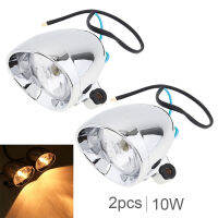 10W 2Pcs Universal ไฟหน้ารถจักรยานยนต์มอเตอร์ไซด์ R Bullet Fog Light Auxiliary Light