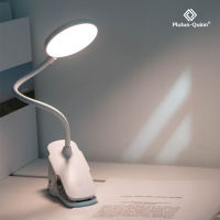 คลิป LED โคมไฟตั้งโต๊ะสัมผัส3สีลดแสงป้องกันดวงตาไฟกลางคืนสก์ท็อป USB ชาร์จการศึกษาห้องนอนโคมไฟข้างเตียง