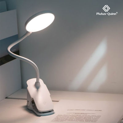 Clip LED Desk Lamp Touch 3 Colors Dimming Eye Protection Night Light Desktop USB Rechargeable Study Bedroom Bedside Table Lamps