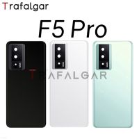 ฝาครอบหลังกระจกเหมาะสำหรับ Xiaomi POCO F5 Pro เคสประตูหลังที่อยู่อาศัยฝาหลังปิดโทรศัพท์ฝาครอบเลนส์กล้อง + สติกเกอร์กาว