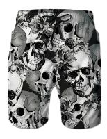 Trend Skull 3D Printed Casual Shorts Summer Unisex Street Lion Personality Cool Sports Shorts Skateboarding Short Pants Homme