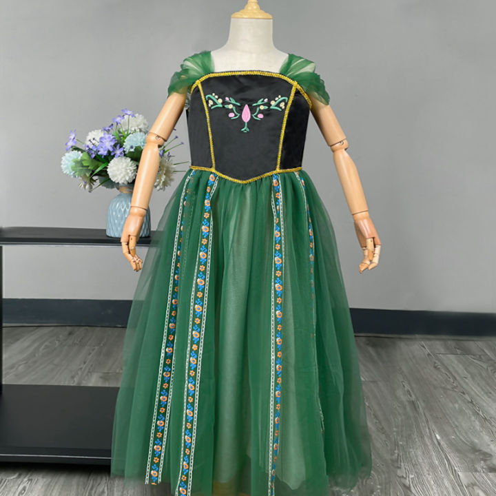 เดรสเจ้าหญิงเด็กสีเขียว-anna-dress