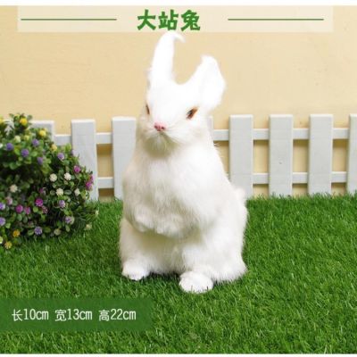 Simulation size white rabbit rabbit plush toy dolls the rabbit model of rural furnishing articles animals shooting props