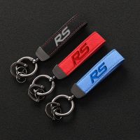 High Grade Suede Leather Car Keychain Focus RS Key Ring For Ford Focus Fiesta Galaxy Kuga Mondeo S MAX Escape Car Key Holders