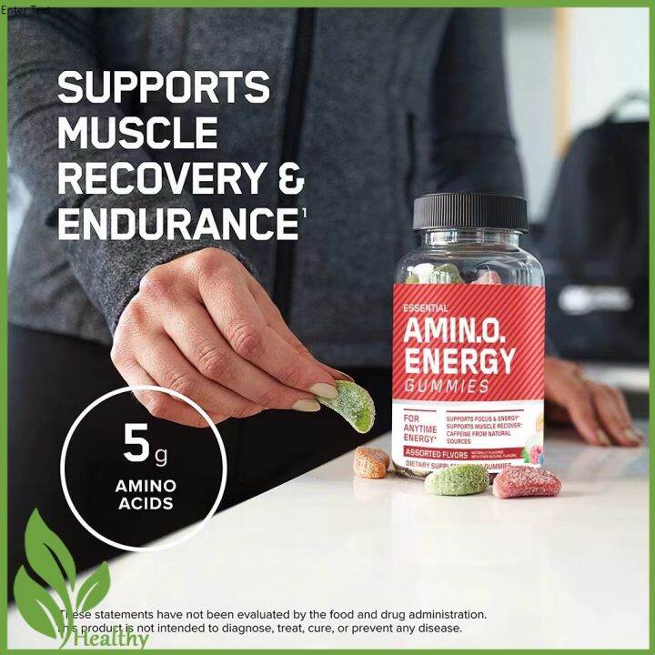 AMIN.O.ENERGY Amino Energy Gummies 60 Gummies Supports Muscle Recovery